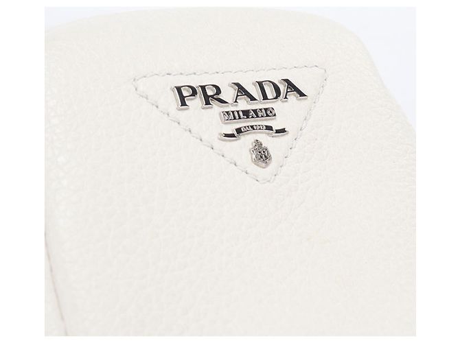 Prada White Leather Shoulder Bag - view 5