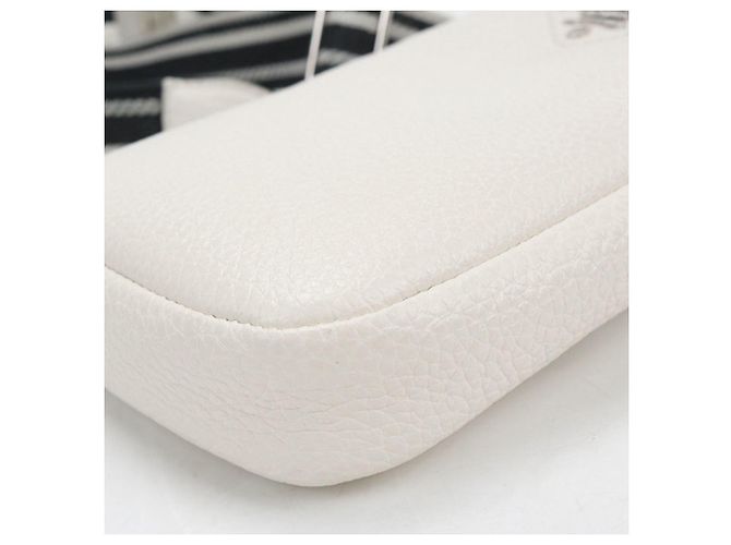 Prada White Leather Shoulder Bag - view 6