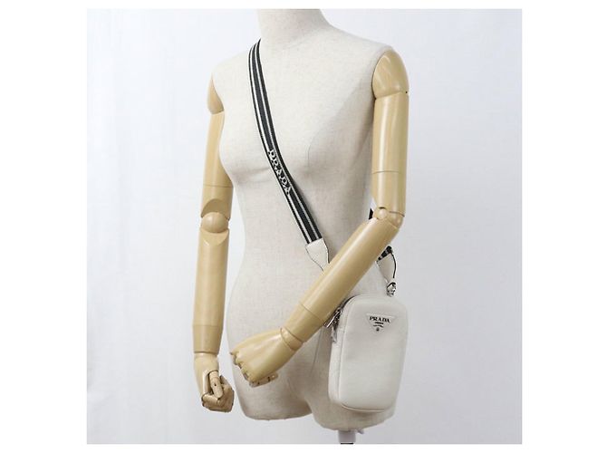 Prada White Leather Shoulder Bag - view 8
