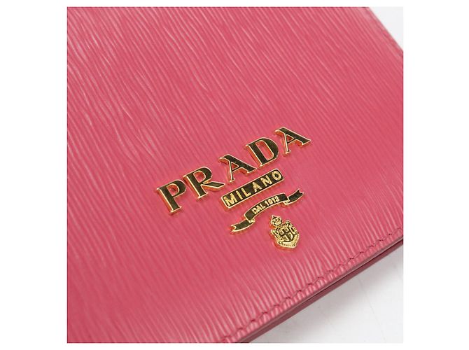 Carteira Bi-fold Prada Rosa de Couro 1MV204 - vista 6
