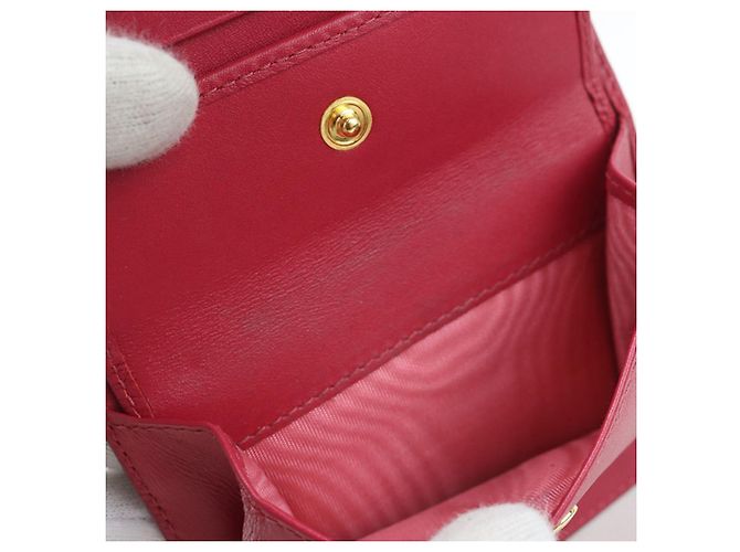 Carteira Bi-fold Prada Rosa de Couro 1MV204 - vista 7