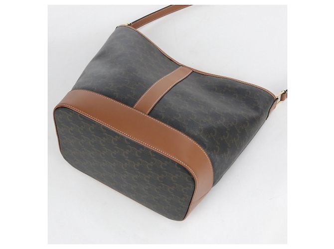 Céline Bolsa de ombro Celine em couro marrom - vista 2
