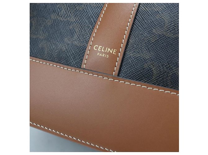 Céline Bolsa de ombro Celine em couro marrom - vista 5