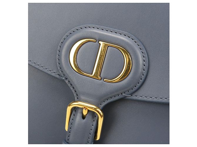 Borsa a tracolla Christian Dior in vitello blu - vista 4
