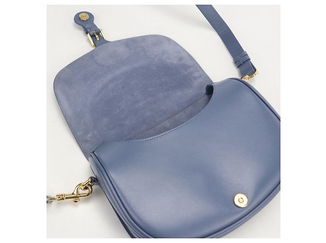 Borsa a tracolla Christian Dior in vitello blu - vista 7