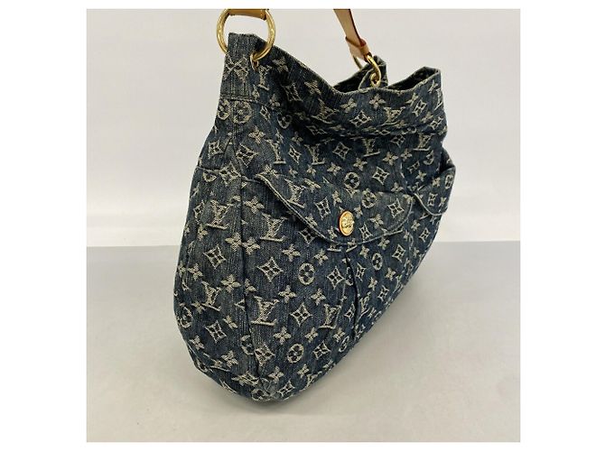 Louis Vuitton Monogram Denim Daily GM Schultertasche Blau - Ansicht 2