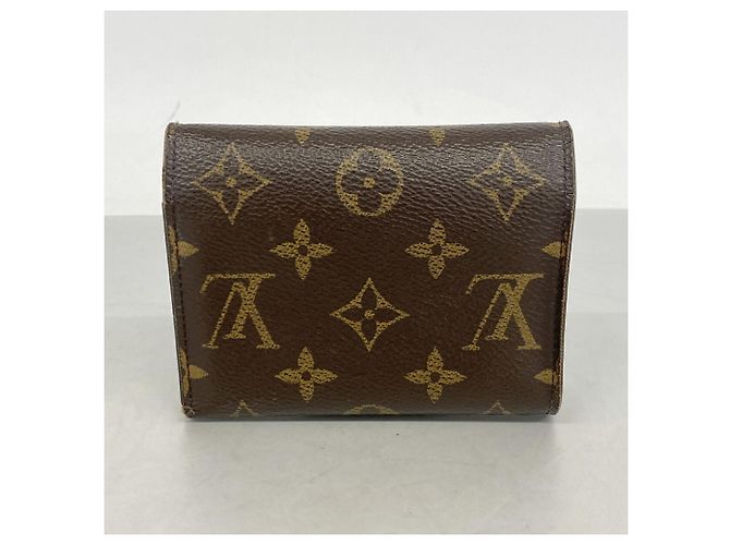 Cartera Louis Vuitton marrón de tres pliegues Castaño - vista 12