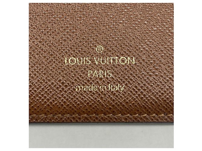 Cartera Louis Vuitton marrón de tres pliegues Castaño - vista 4