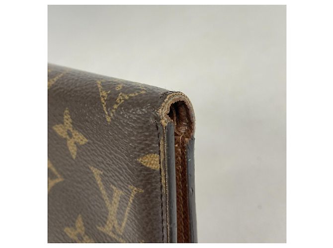 Cartera Louis Vuitton marrón de tres pliegues Castaño - vista 5