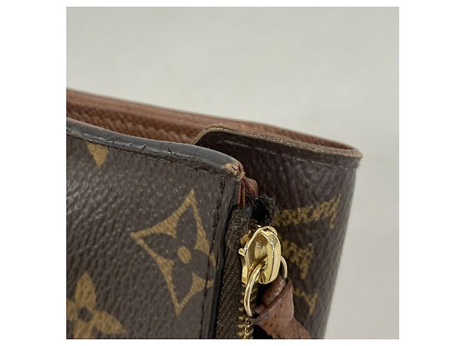 Cartera Louis Vuitton marrón de tres pliegues Castaño - vista 7
