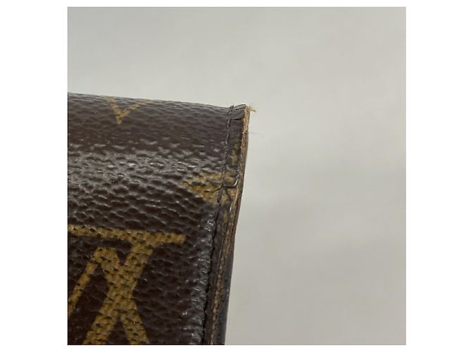 Cartera Louis Vuitton marrón de tres pliegues Castaño - vista 8