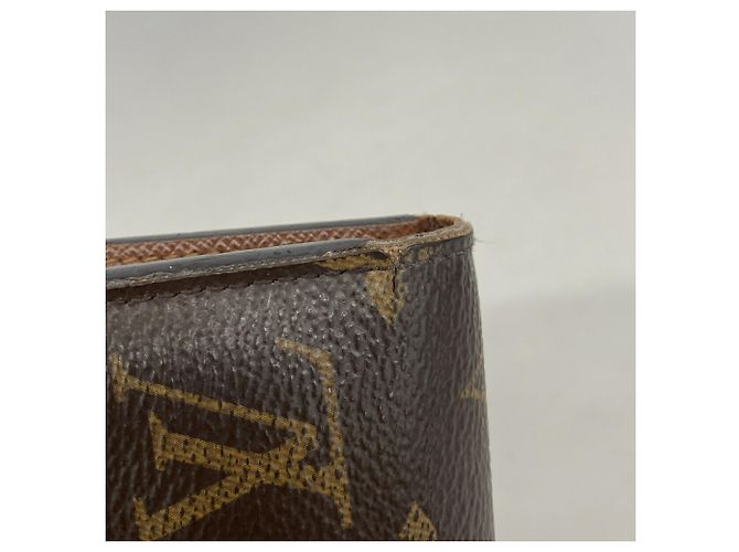 Cartera Louis Vuitton marrón de tres pliegues Castaño - vista 9