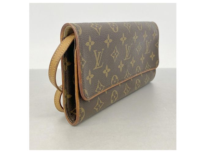 Bolsa de Ombro Louis Vuitton Monogram Pochette Twin GM Marrom - vista 2