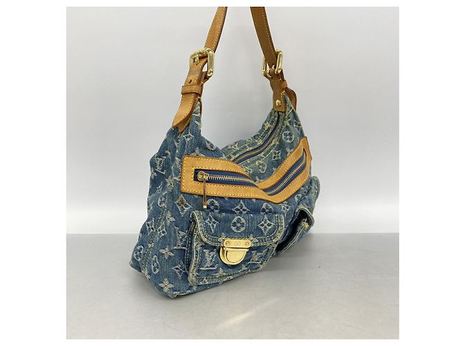 Twist Louis Vuitton Monogram Denim Baggy PM Schultertasche Blau - Ansicht 2