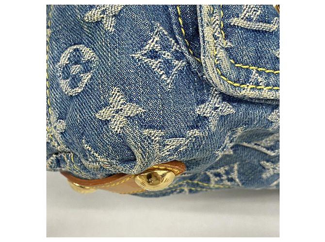 Twist Louis Vuitton Monogram Denim Baggy PM Schultertasche Blau - Ansicht 6