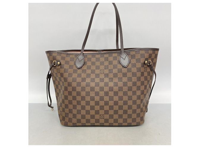 Sac Cabas Louis Vuitton Damier Neverfull MM Rose Damier ebène - vue 10