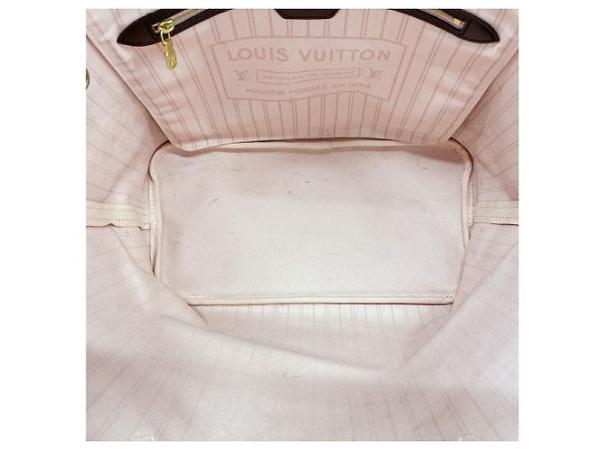 Sac Cabas Louis Vuitton Damier Neverfull MM Rose Damier ebène - vue 4
