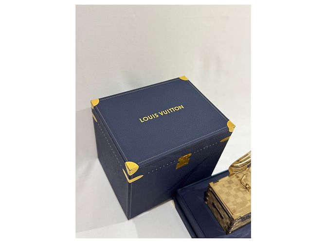 Louis Vuitton Pingente Baú Damier com Asas Azul escuro Gold hardware Monograma - vista 3