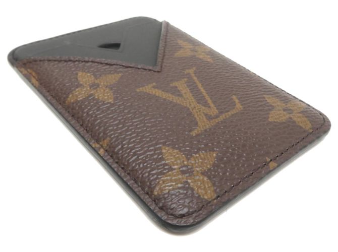 Louis Vuitton Monogram Macassar Business Card Case Castaño Negro - vista 3