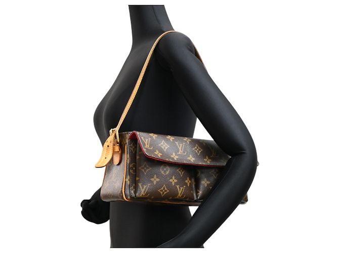 Borsa a tracolla Louis Vuitton Viva Cite MM da donna Marrone - vista 9
