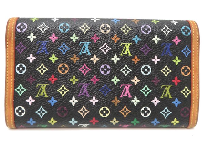 Louis Vuitton Monogram Multicolore Long Wallet Black - view 2