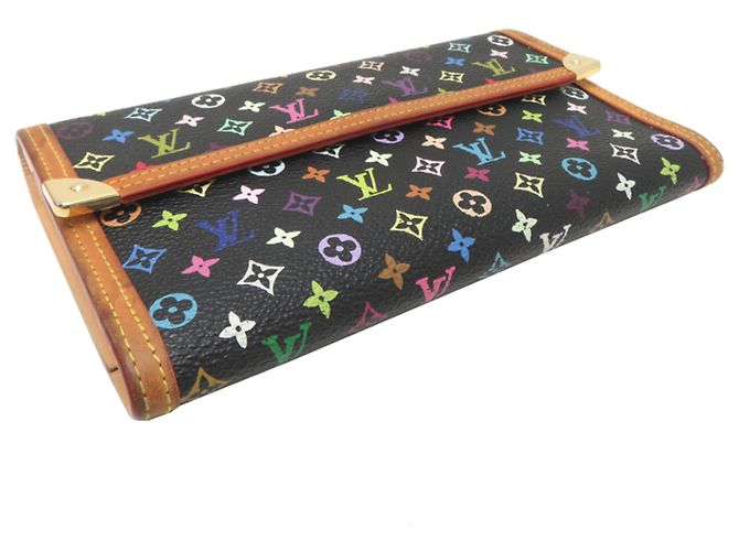 Louis Vuitton Monogram Multicolore Long Wallet Black - view 3