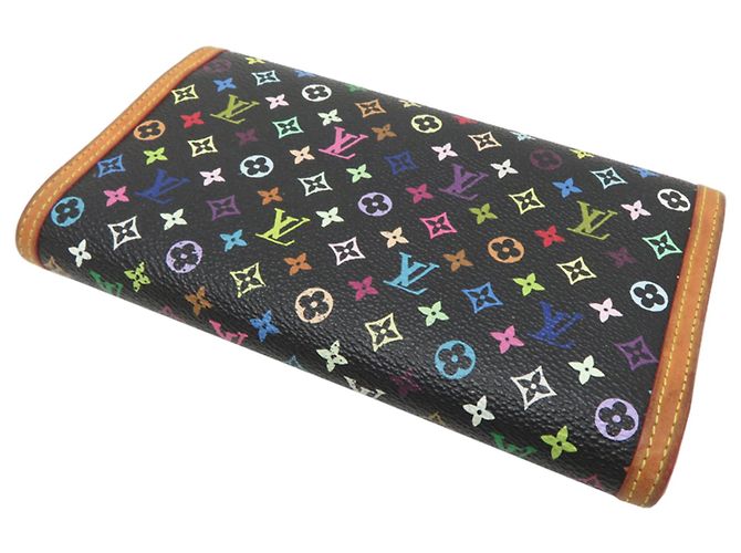 Louis Vuitton Monogram Multicolore Long Wallet Black - view 4