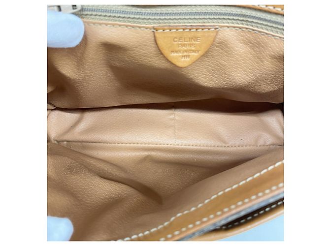 Céline Celine Macadam Shoulder Bag Brown - view 4