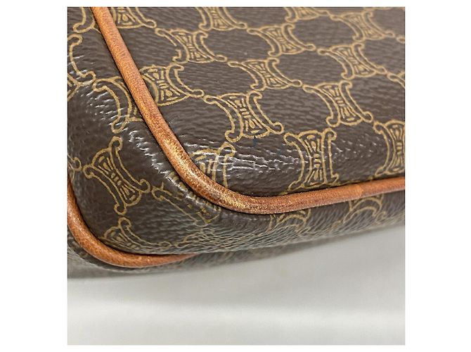 Céline Celine Macadam Shoulder Bag Brown - view 6