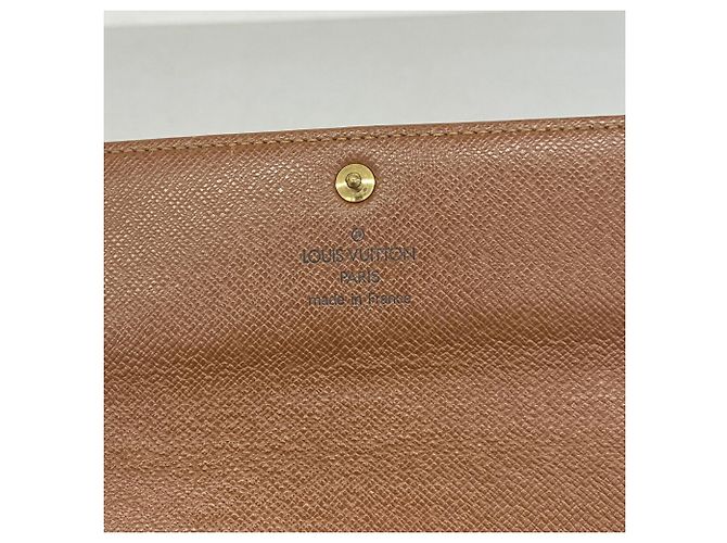 Louis Vuitton Monogram Pochette Portemonnaie Credit Long Wallet Marrone - vista 4