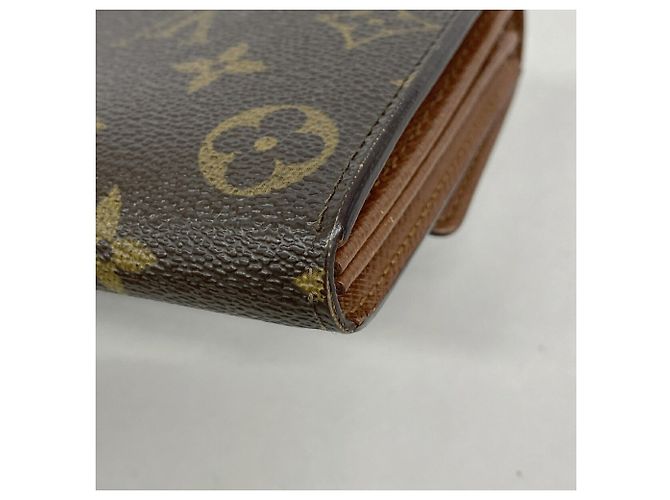 Louis Vuitton Monogram Pochette Portemonnaie Credit Long Wallet Marrone - vista 6