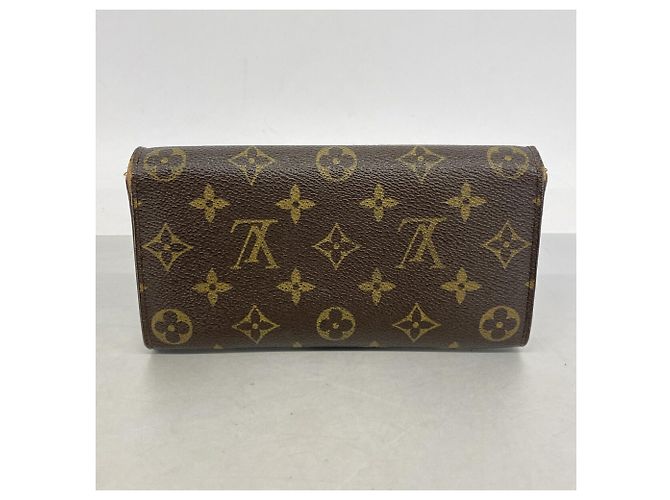 Louis Vuitton Monogram Pochette Portemonnaie Credit Long Wallet Marrone - vista 8