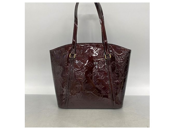 Borsa a tracolla Louis Vuitton Vernis Avalon MM in Amarante Bordò - vista 11