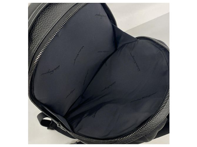 Salvatore Ferragamo Lederrucksack Schwarz - Ansicht 11