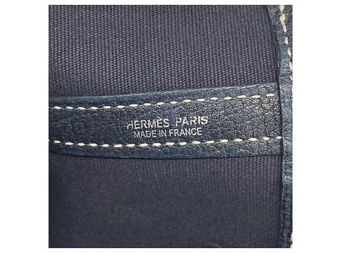 Hermès Borsa Tote Hermes Garden PM Blu navy - vista 5
