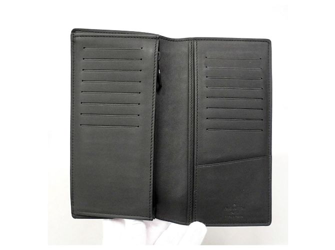 Louis Vuitton Monogram Taurillon Portefeuille Brazza Long Wallet Black - view 7
