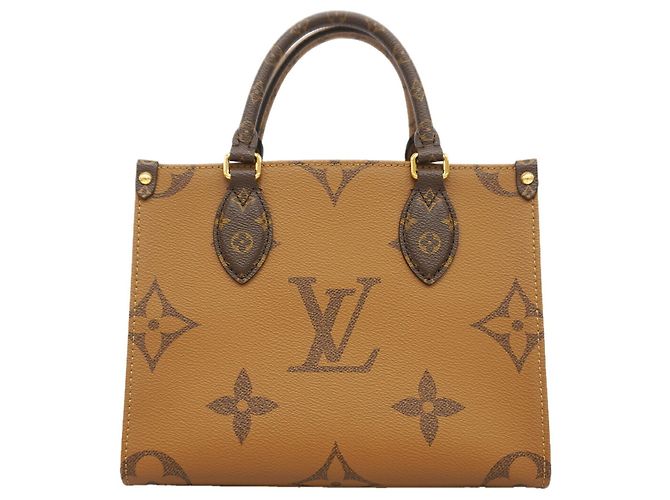 Louis Vuitton Monogram Giant Reverse OnTheGo PM Handtasche Braun - Ansicht 10