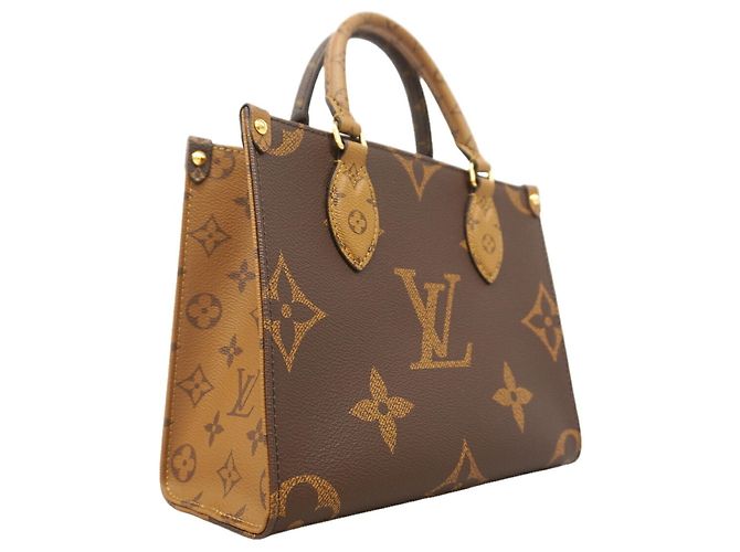 Louis Vuitton Monogram Giant Reverse OnTheGo PM Handtasche Braun - Ansicht 2
