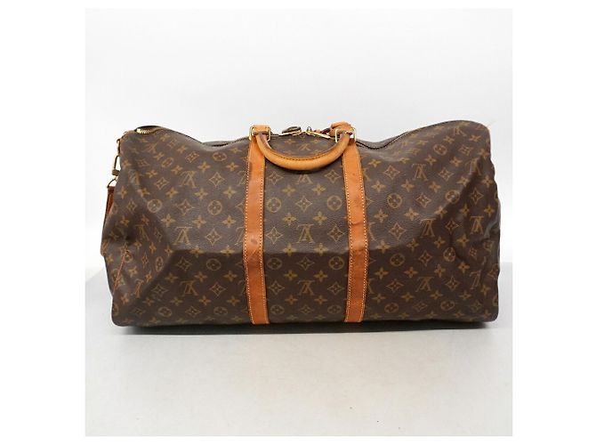 Louis Vuitton Monogram Keepall Bandoulière 55 Marrone - vista 13