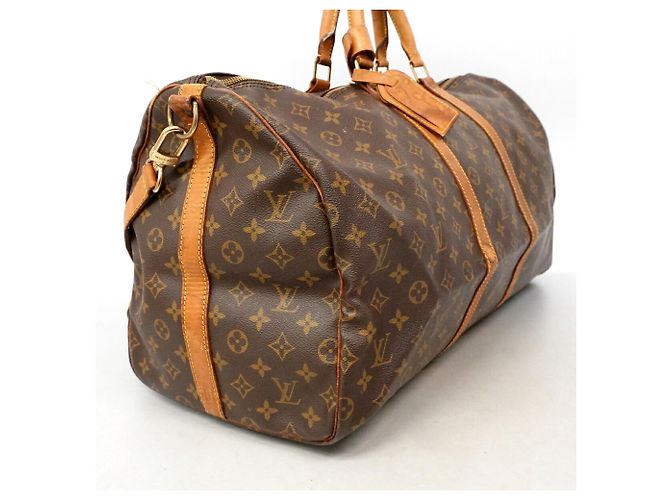 Louis Vuitton Monogram Keepall Bandoulière 55 Marrone - vista 2