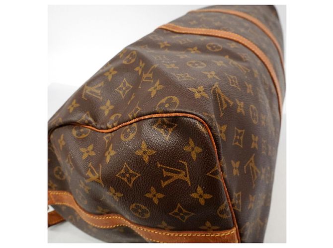 Louis Vuitton Monogram Keepall Bandoulière 55 Marrone - vista 7