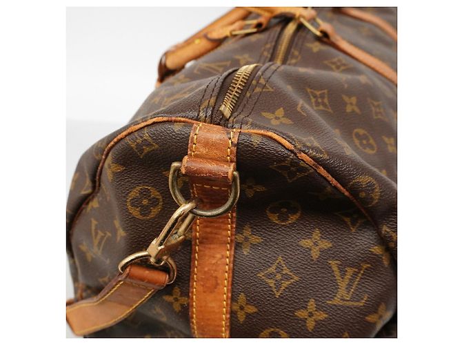 Louis Vuitton Monogram Keepall Bandoulière 55 Marrone - vista 8