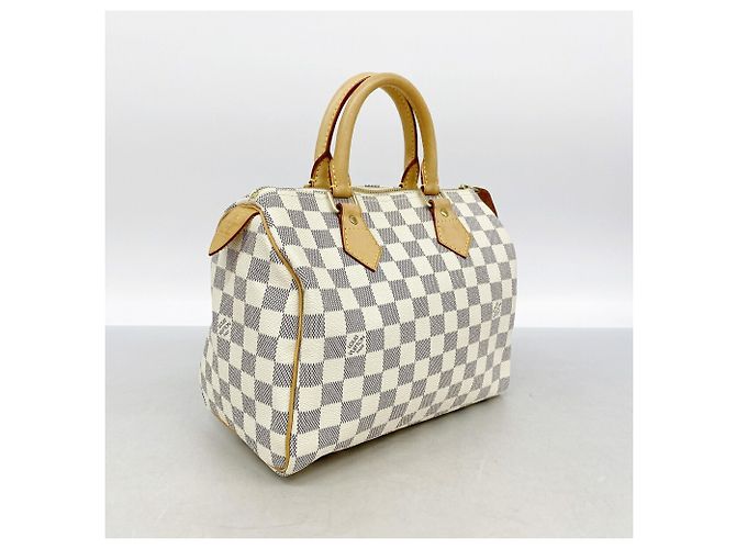 Borsa Louis Vuitton Damier Azur Speedy 25 Bianco - vista 2