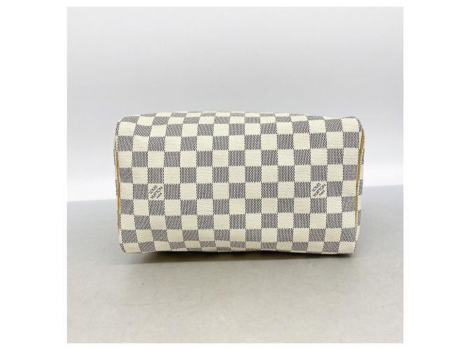 Borsa Louis Vuitton Damier Azur Speedy 25 Bianco - vista 3
