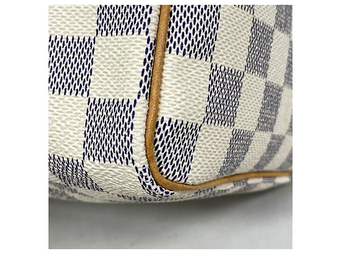 Borsa Louis Vuitton Damier Azur Speedy 25 Bianco - vista 6