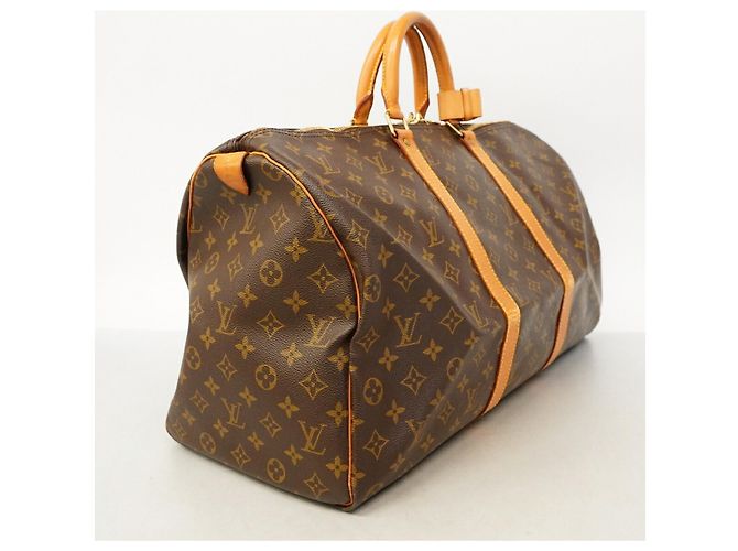 Louis Vuitton Boston Monogram Keepall 50 Marrom - vista 2