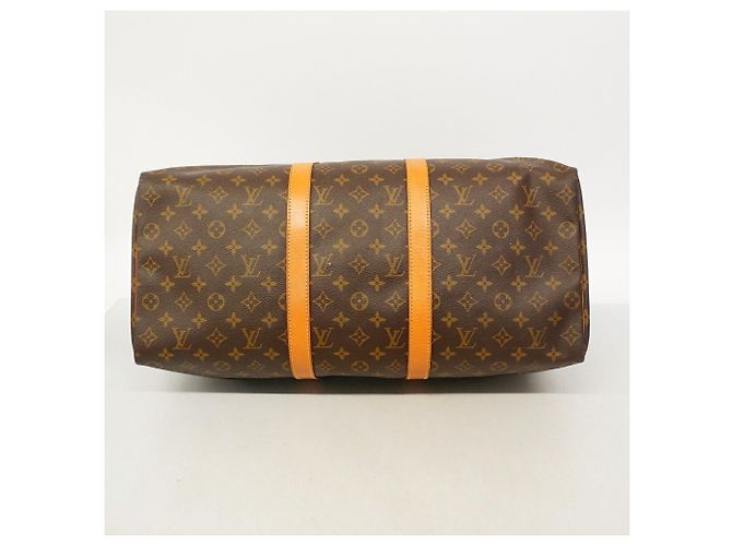 Louis Vuitton Boston Monogram Keepall 50 Marrom - vista 3