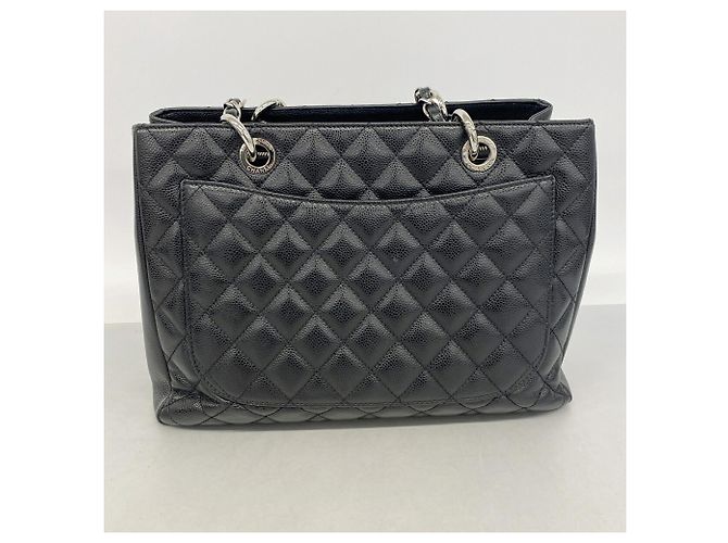 Timeless Borsa Tote Chanel in pelle di vitello martellata nera Nero - vista 10