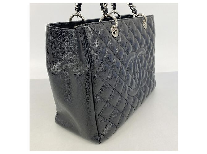 Timeless Borsa Tote Chanel in pelle di vitello martellata nera Nero - vista 2