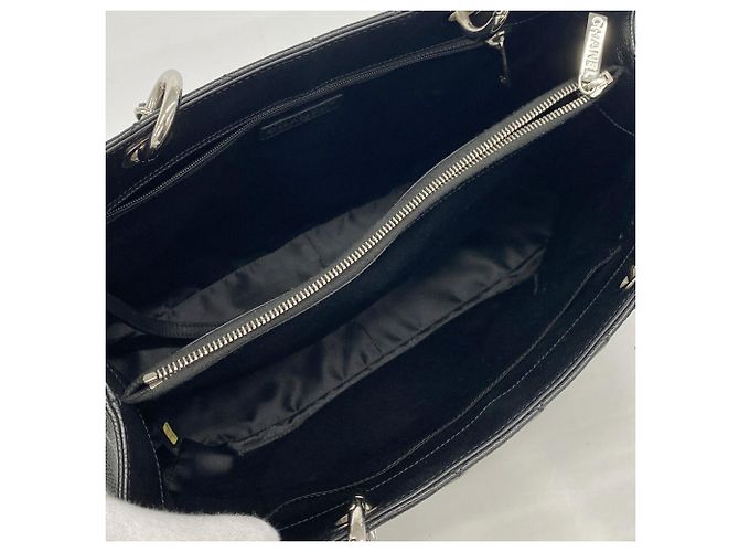 Timeless Borsa Tote Chanel in pelle di vitello martellata nera Nero - vista 4